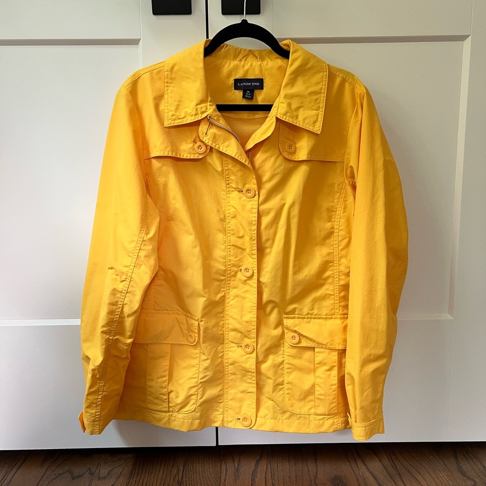 Lands' End Yellow Utility Jacket